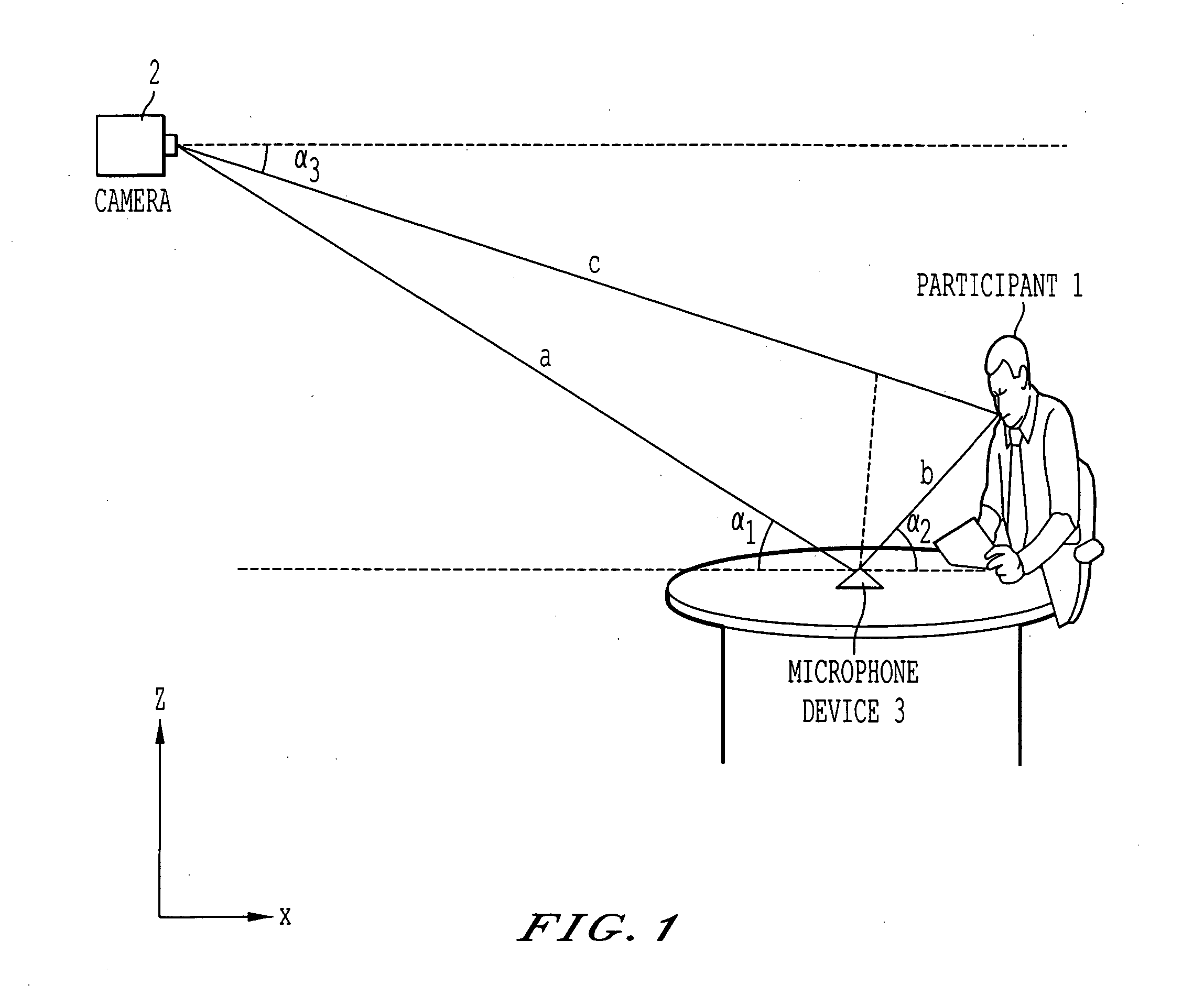 Arrangement and method for audio source tracking