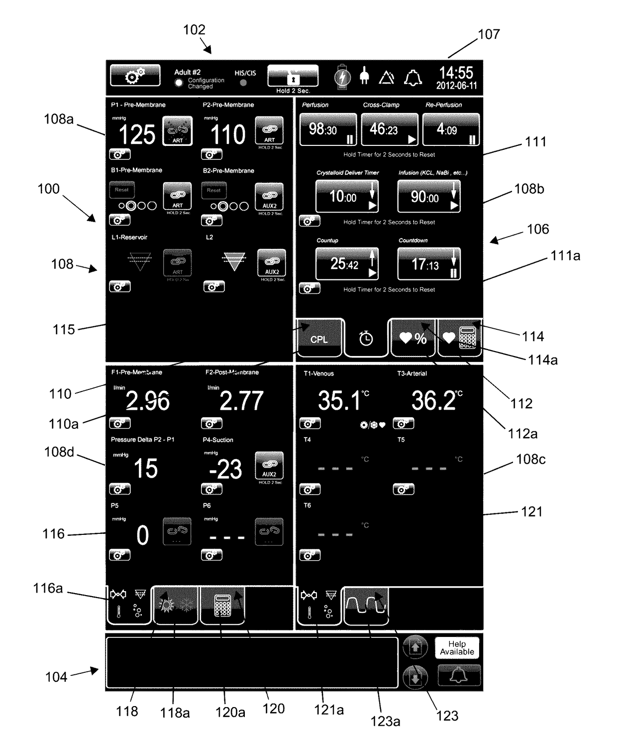 User interface system for a medical device