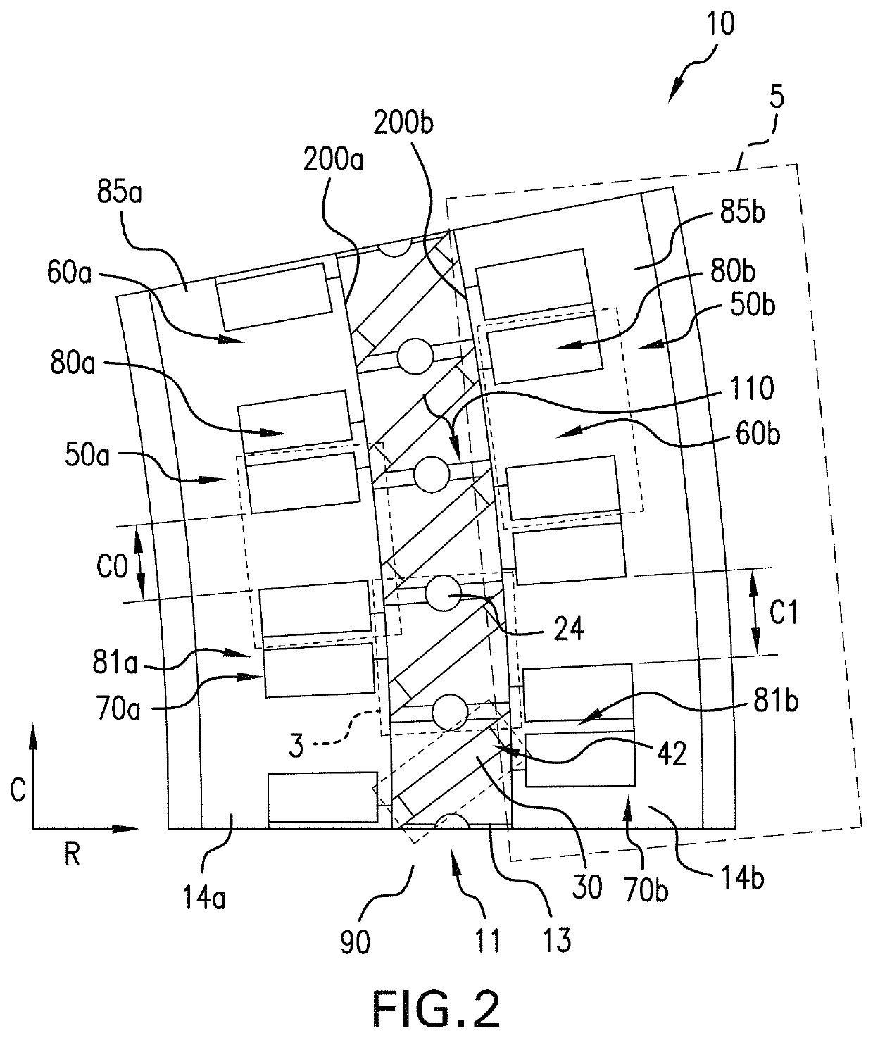 Dual stator machine with a rotor magnet set configured to minimize flux leakage