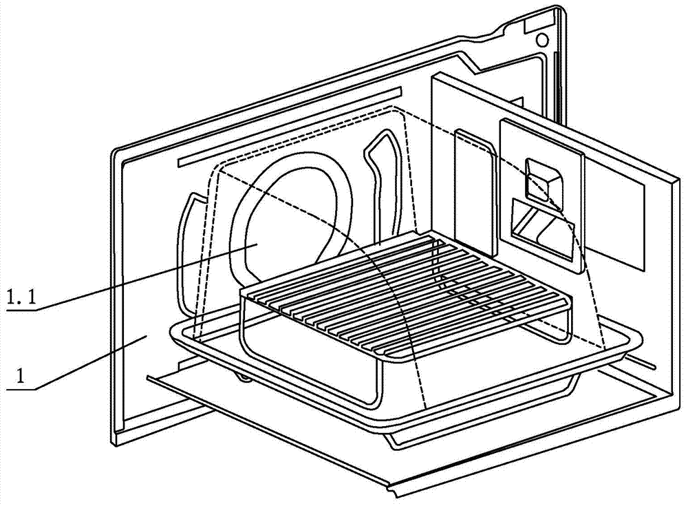 Blast device of microwave oven