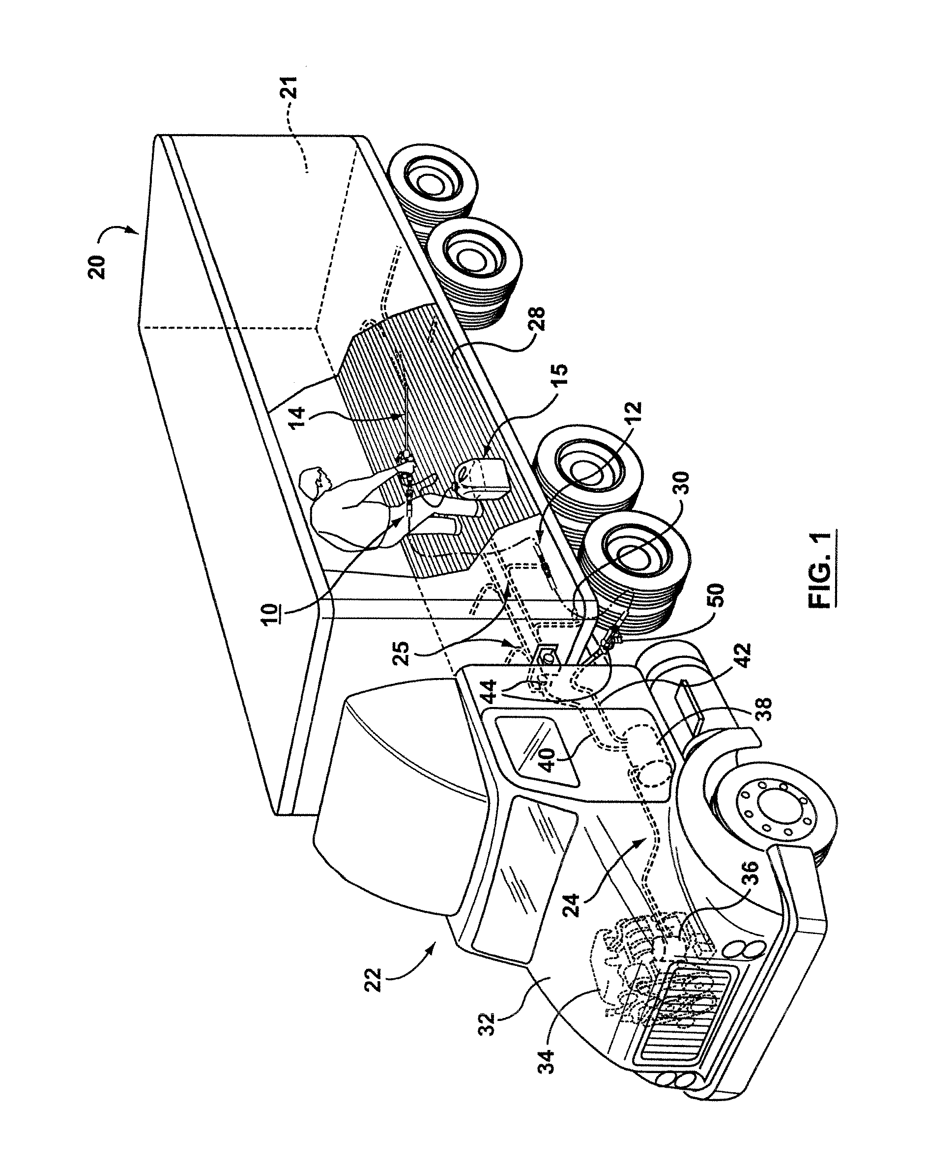 Apparatus and method for cleaning the interior of transport truck trailers