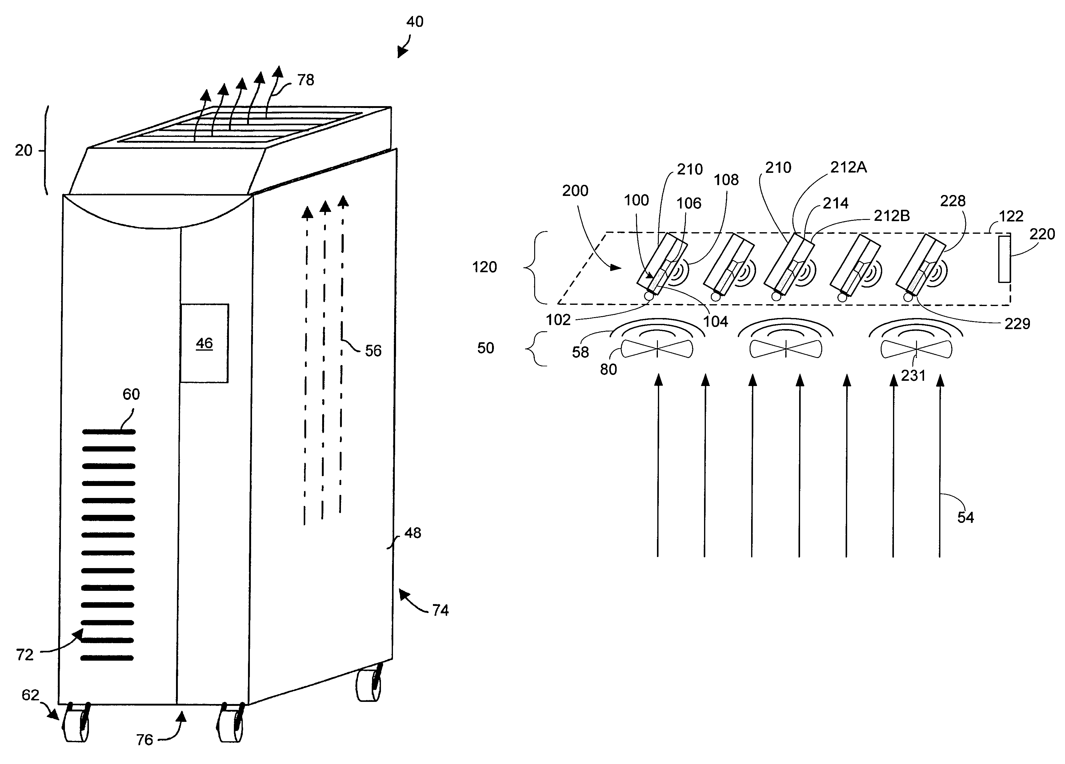 Method and system for attenuating noise from a cabinet housing computer equipment