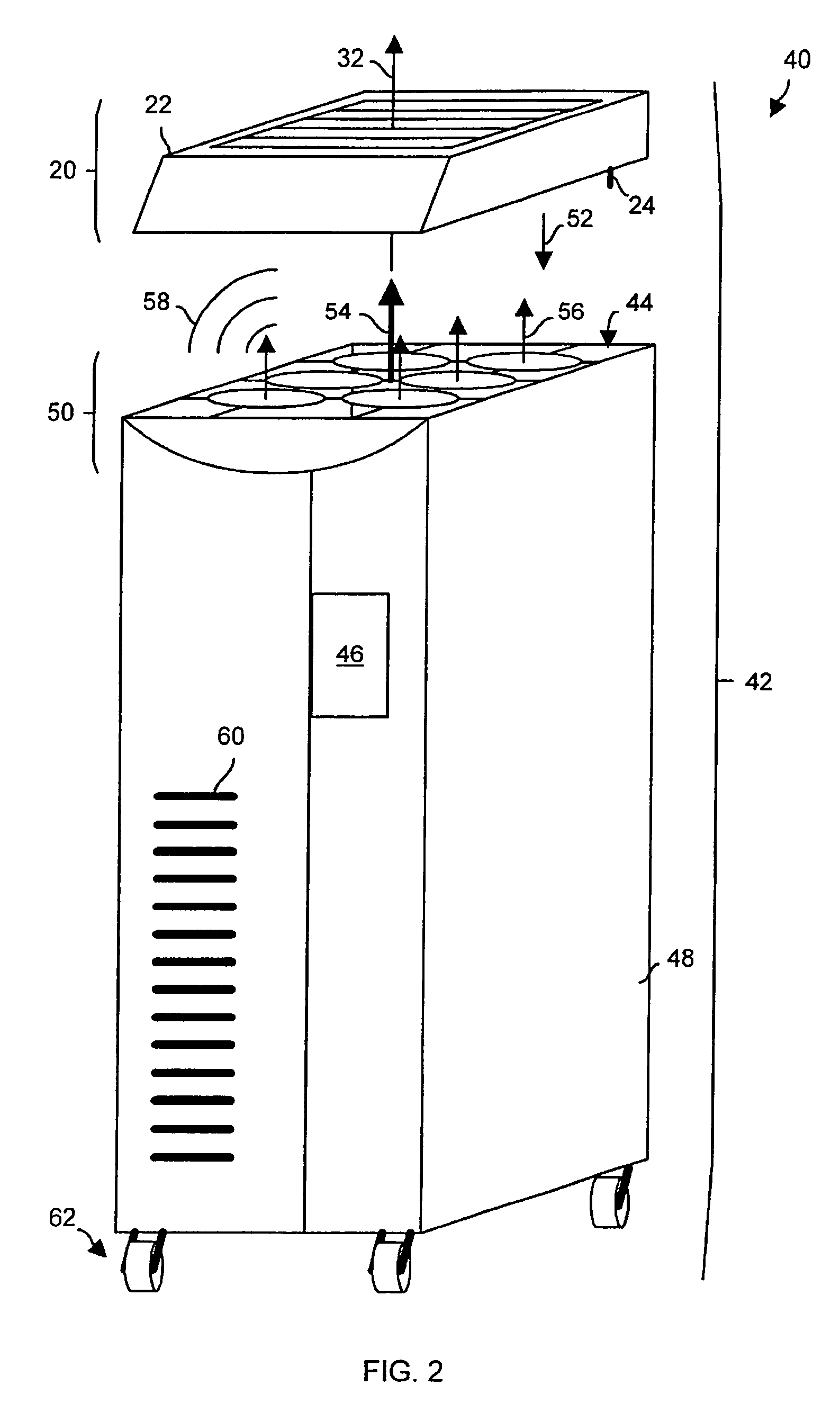 Method and system for attenuating noise from a cabinet housing computer equipment