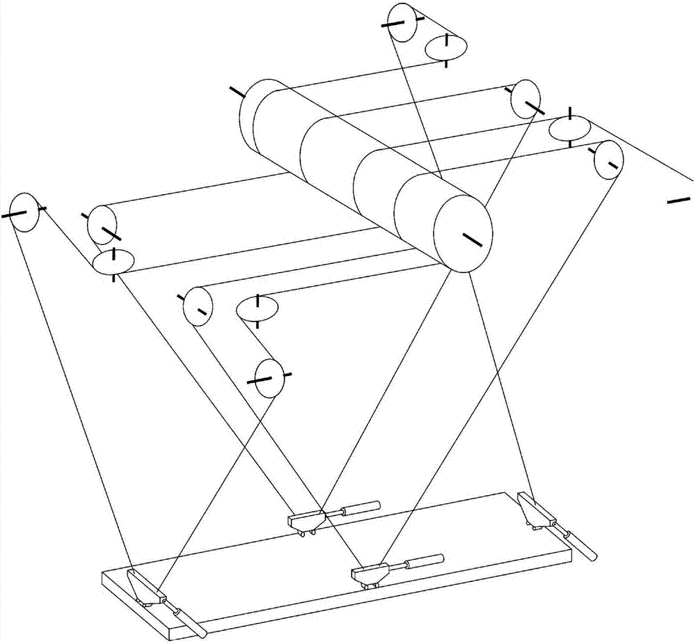 Eight-rope single-action box finding system