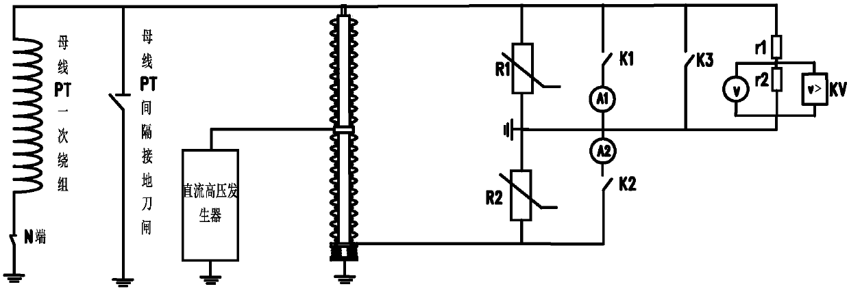 Lightning arrester experimental device and method based on volt-ampere characteristic deviation