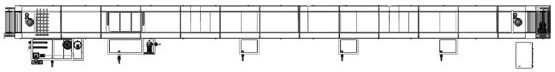 Crawler-type ultrasonic cleaning system for double-clamping hoops