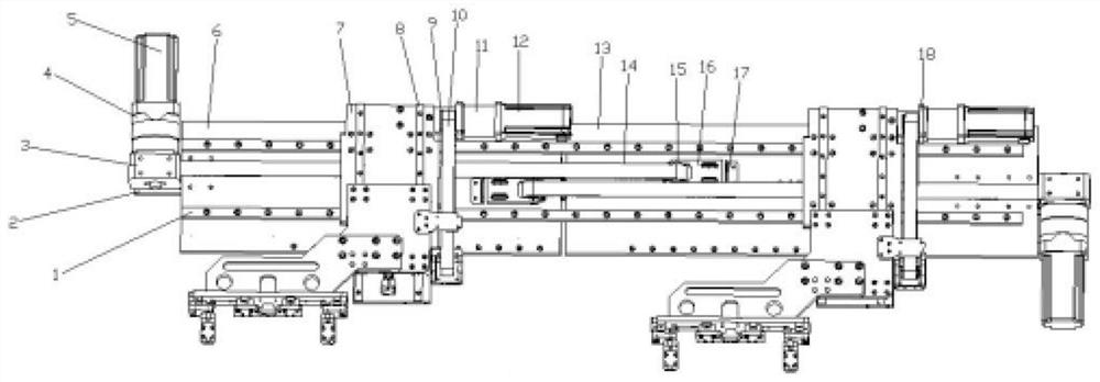 Feeding transmission mechanism of double-head patch pocket machine