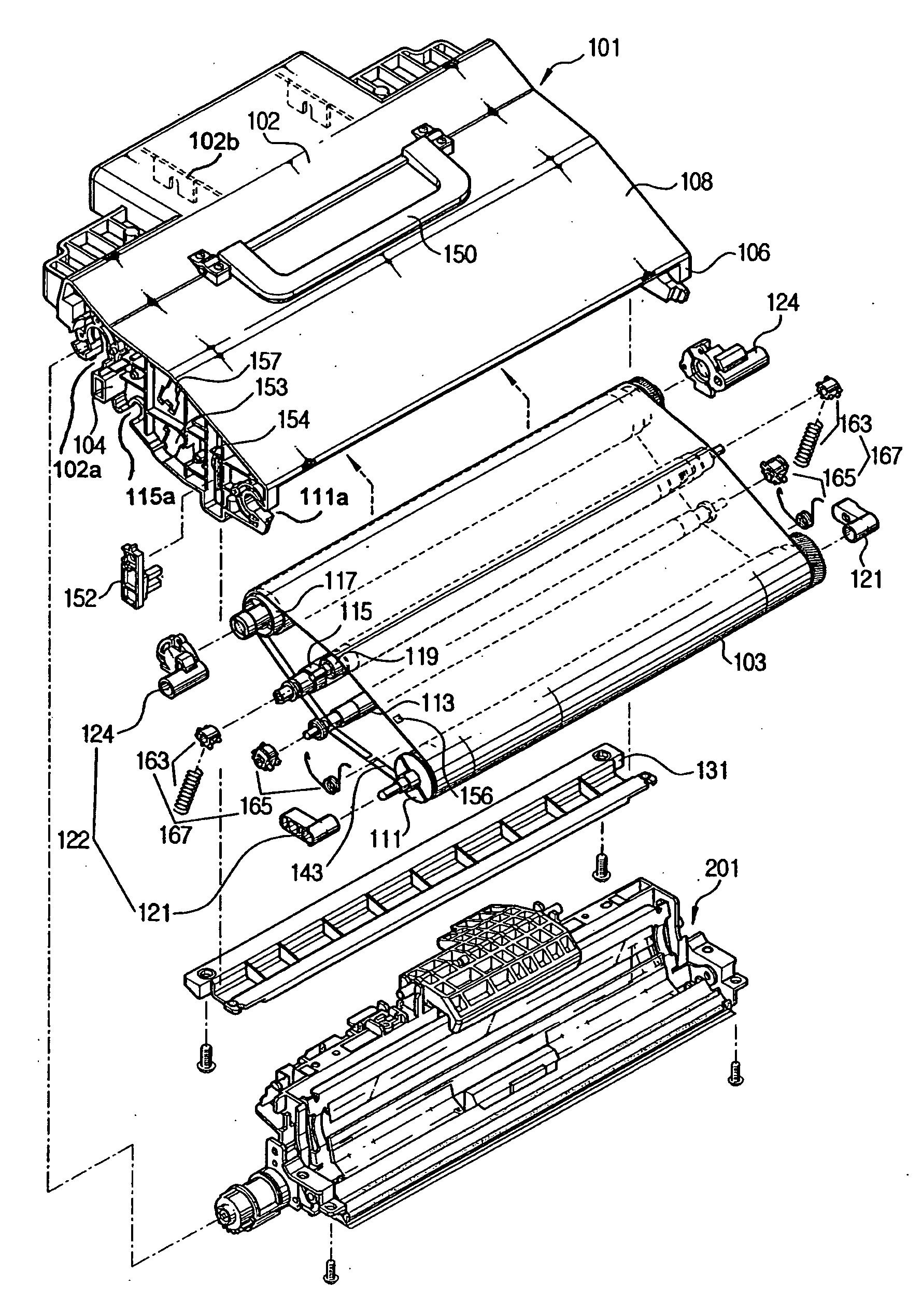 Transfer unit used with image forming apparatus