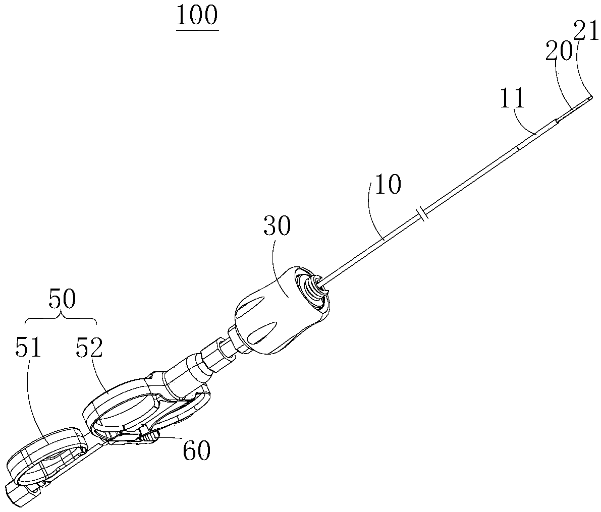 Bendable biopsy needle and biopsy system