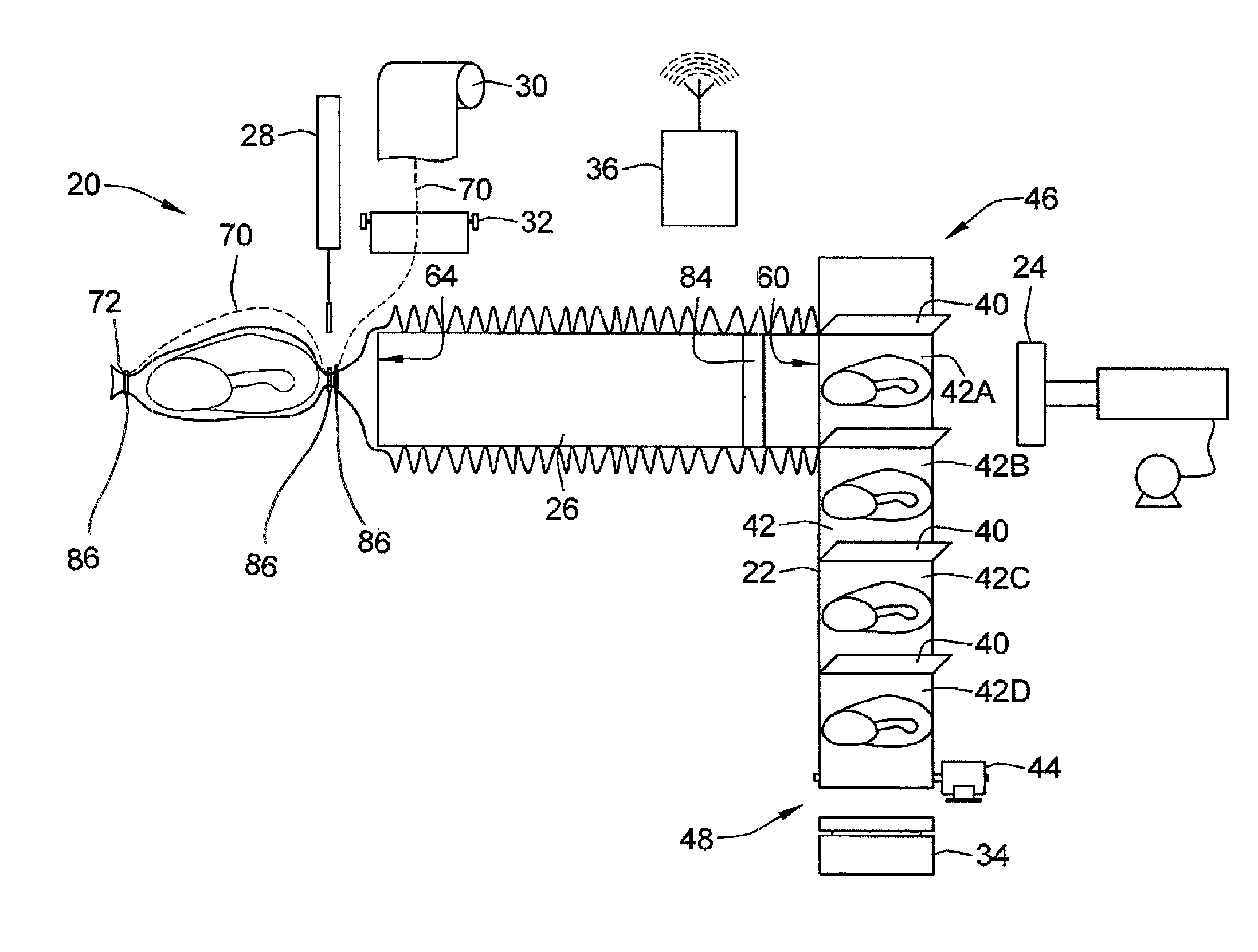 Method for enclosing products in a package having a handle