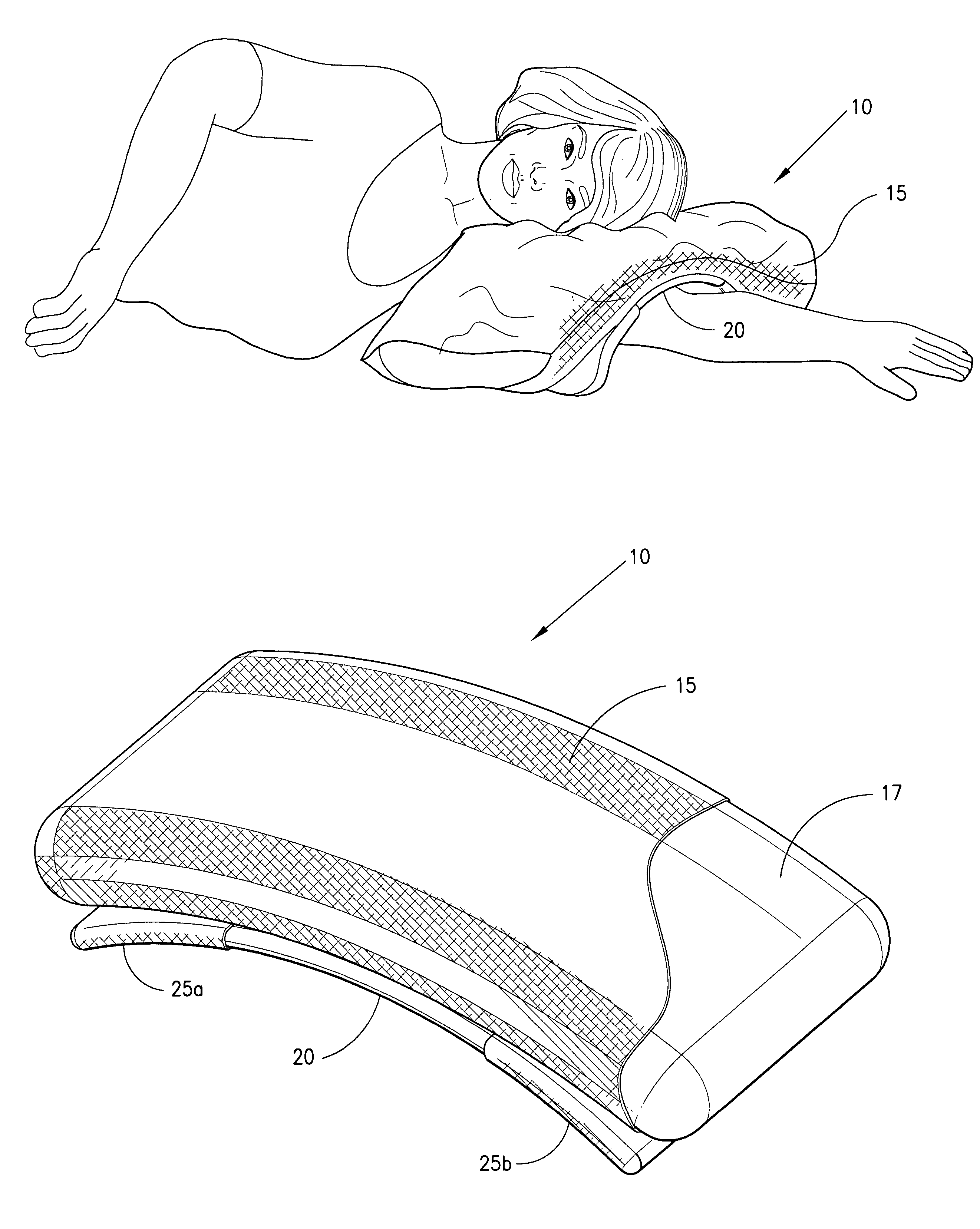 Arched pillow assembly