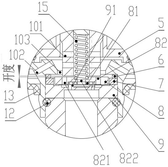 Small-flow miniature electromagnetic valve and assembling and adjusting method thereof