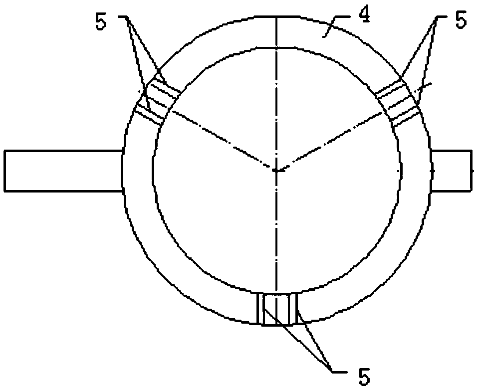 Mounting assisting device for three-point spherical bearing and mounting-welding method of mounting assisting device