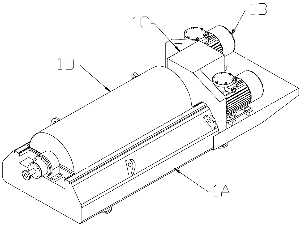 Settling double-cone section spiral discharging filter centrifuge