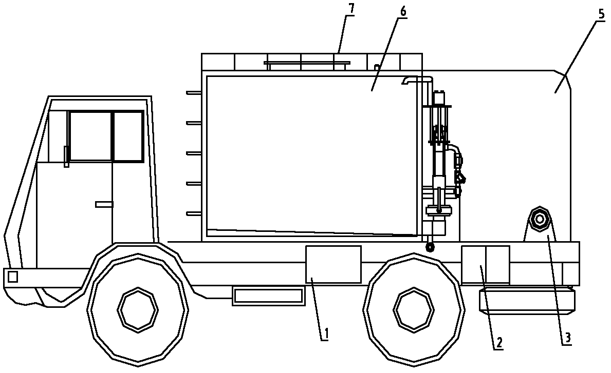 Emulsion explosive mixing and loading truck with double pumping system