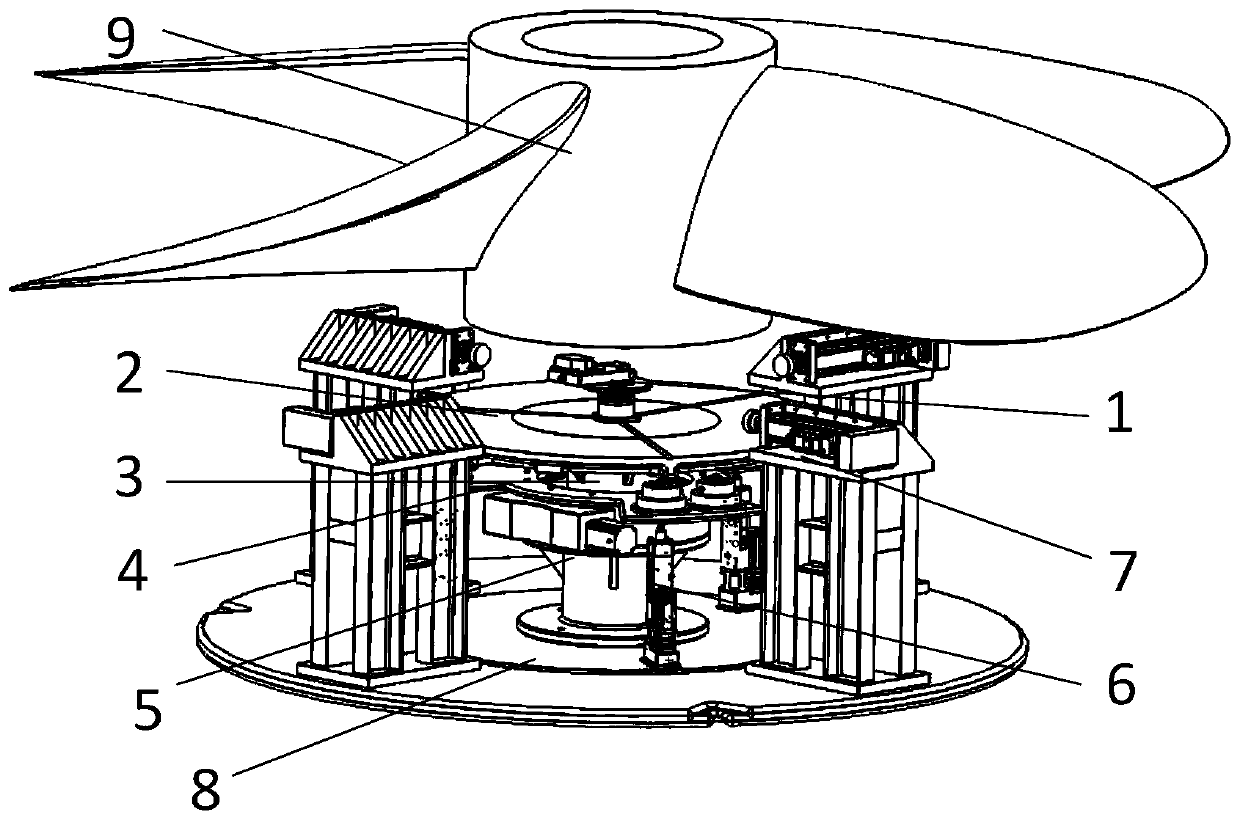 Device and method for static balance detection and weighing of marine propeller