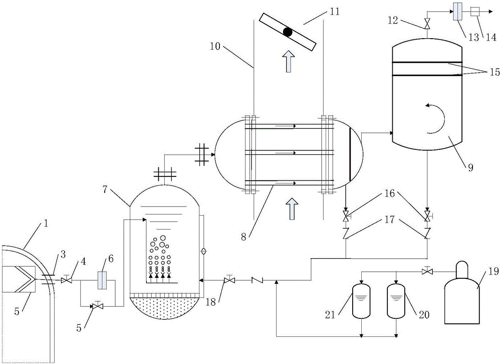 Containment filtering and discharging system capable of carrying out passive operation for a long term