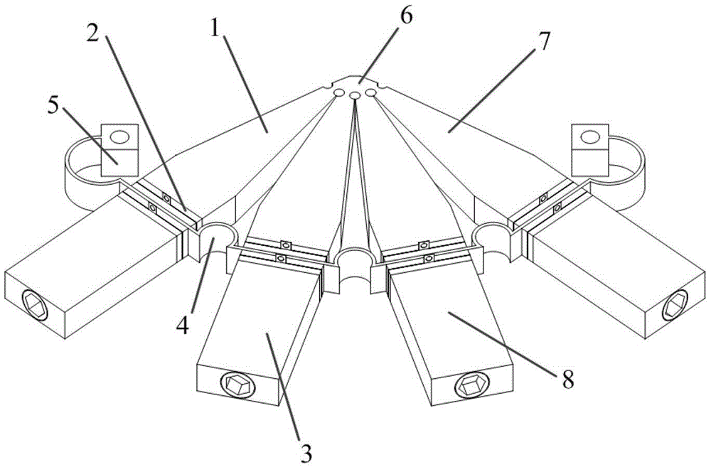 A fan-shaped linear ultrasonic motor based on the principle of continuous horn