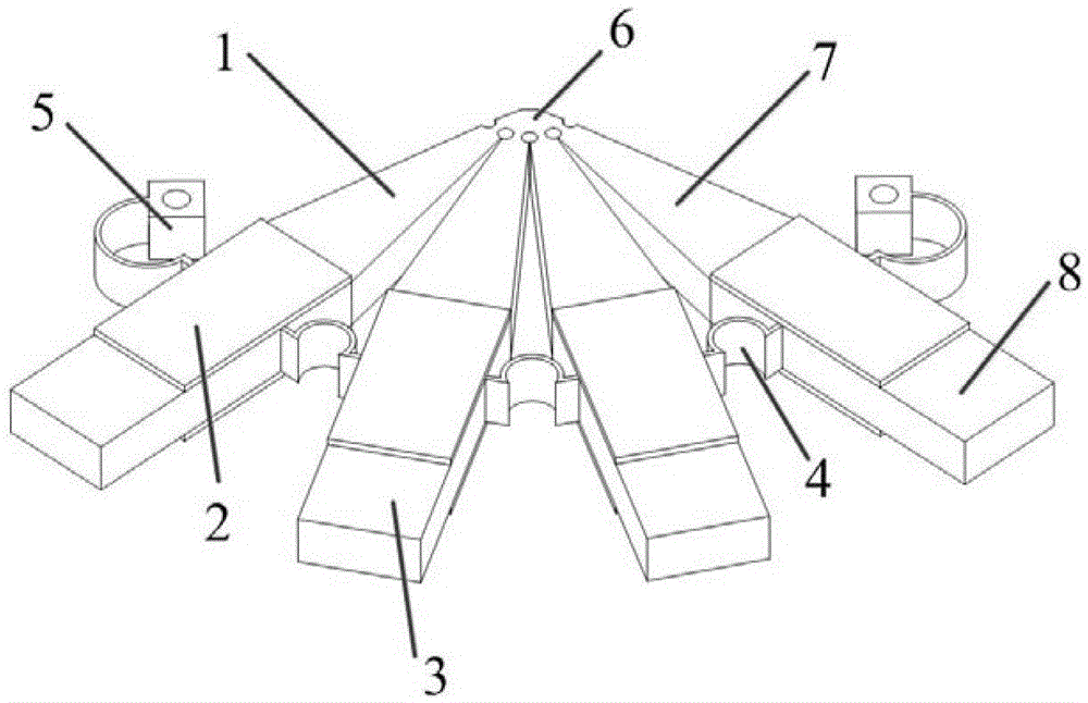 A fan-shaped linear ultrasonic motor based on the principle of continuous horn