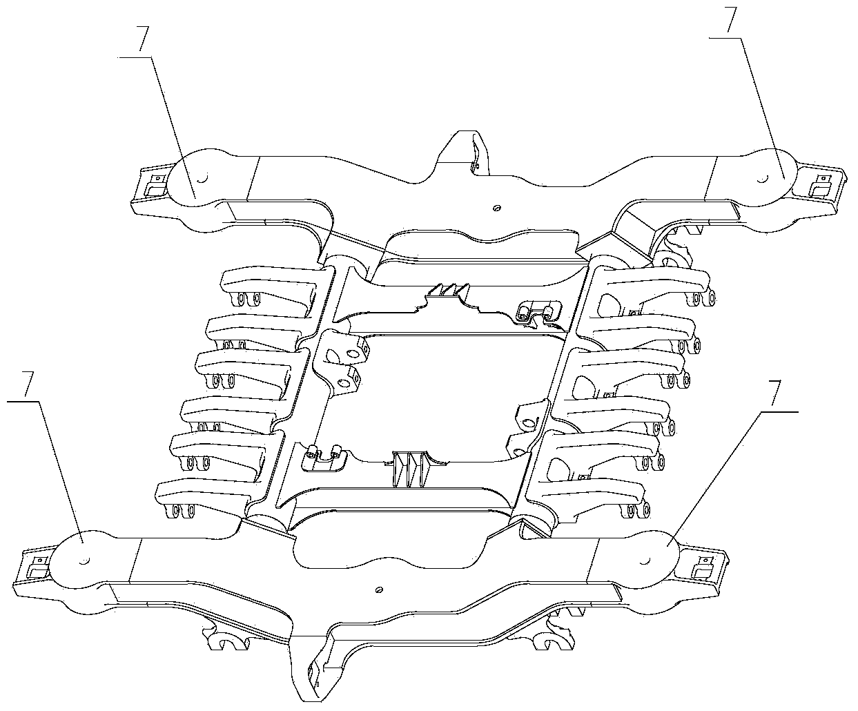 Wagon bogie framework and spring seat thereof