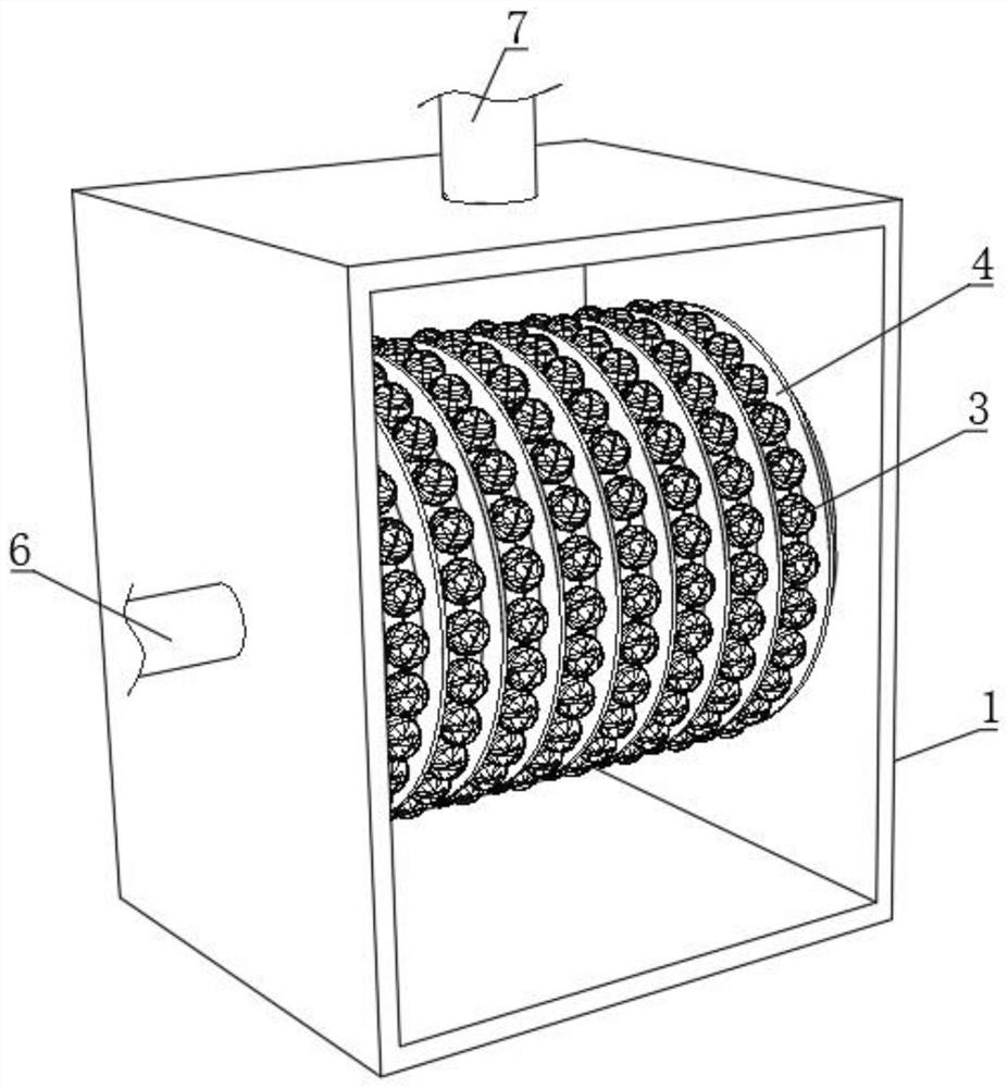 Self-circulation deoiling type oily waste gas filtering device