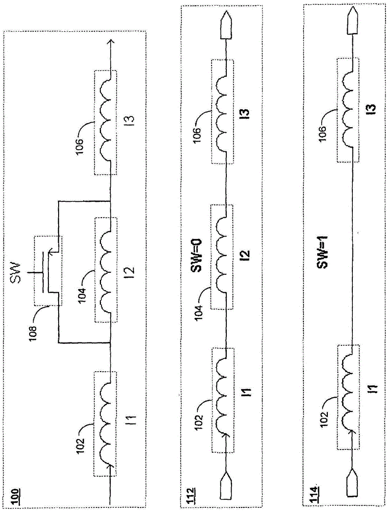 Reconfigurable multi-stack inductor