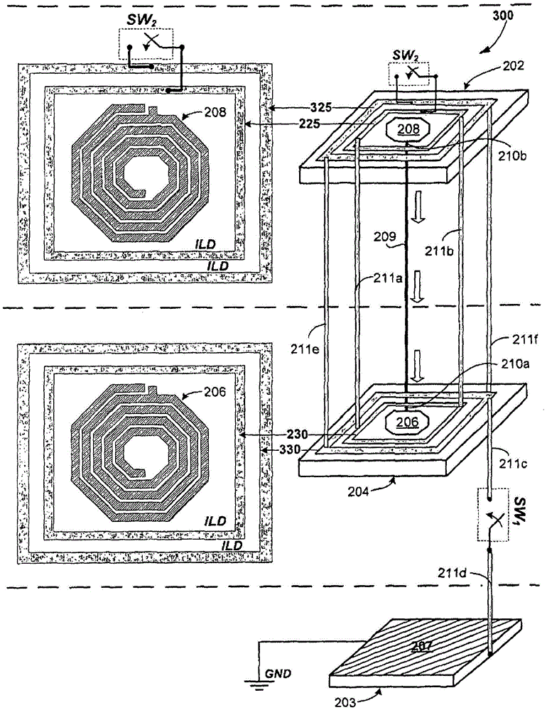 Reconfigurable multi-stack inductor