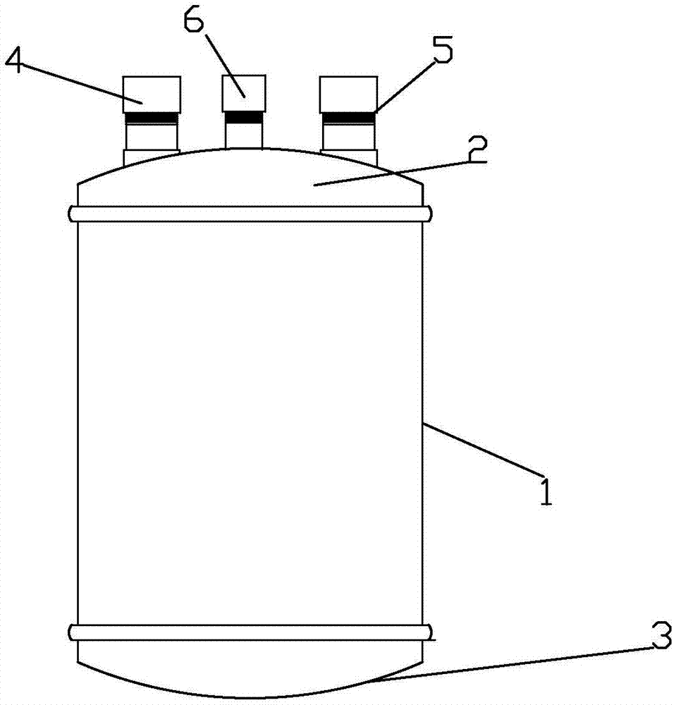 Gas-liquid separator for multi-connected heat pump and manufacturing method of gas-liquid separator