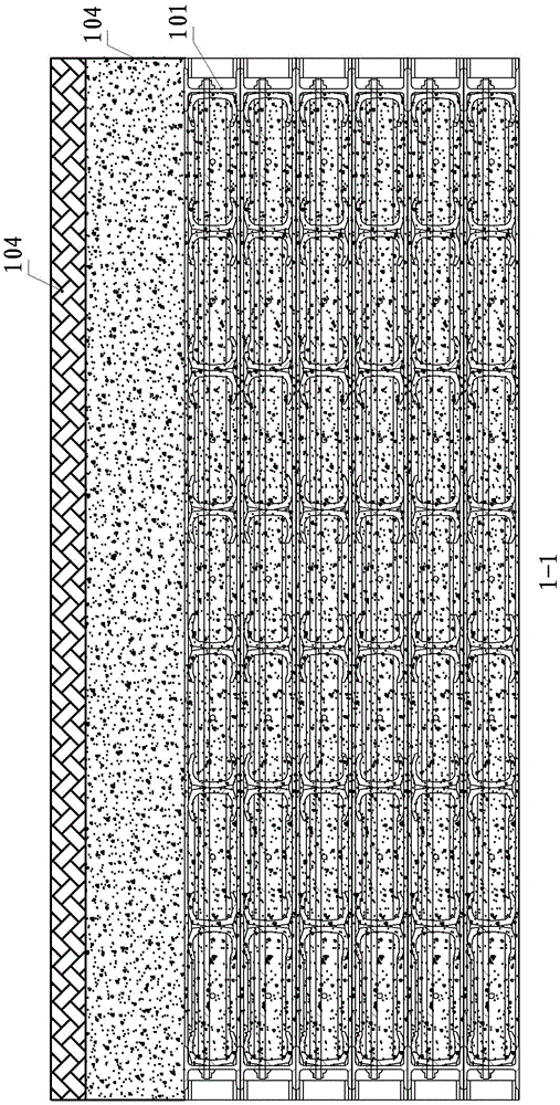 Steel frame prestressed waste tire runway