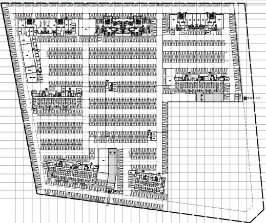 Modular split-level garage building design method suitable for residential area