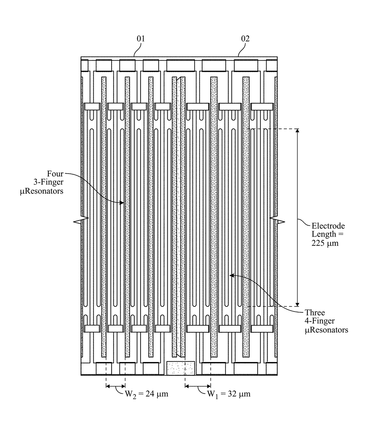 Attenuation of spurious responses in electromechanical filters