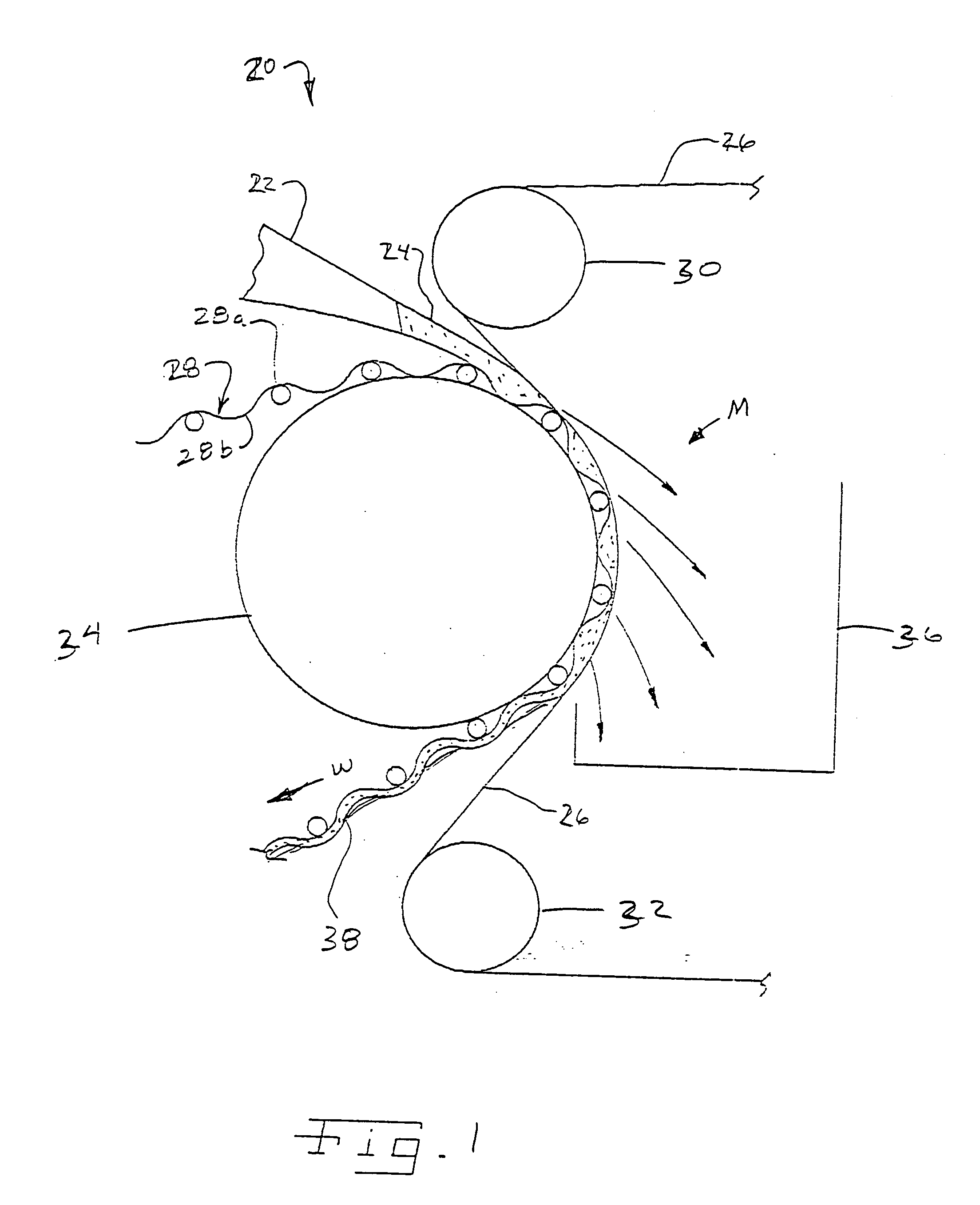 Apparatus for and process of material web formation on a structured fabric in a paper machine