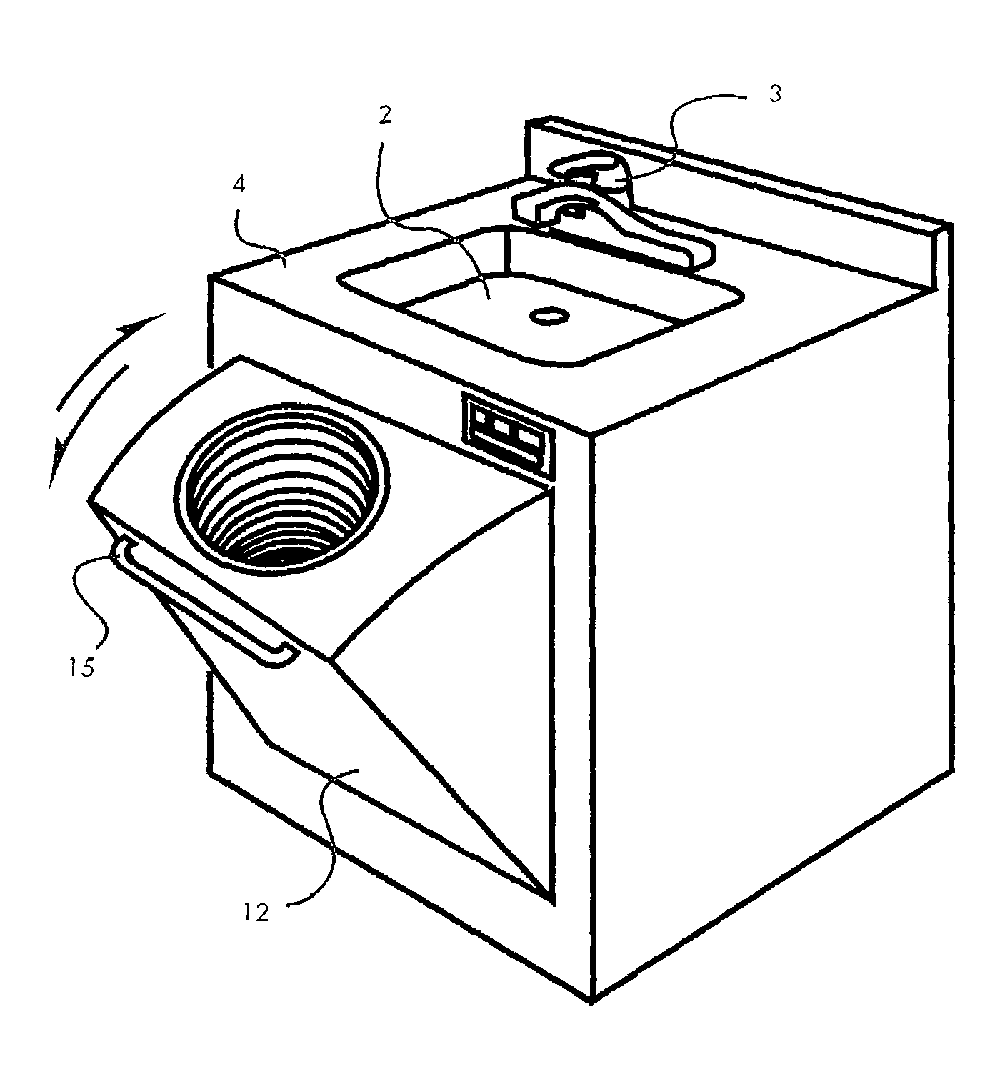 Top-load sink/laundry combo