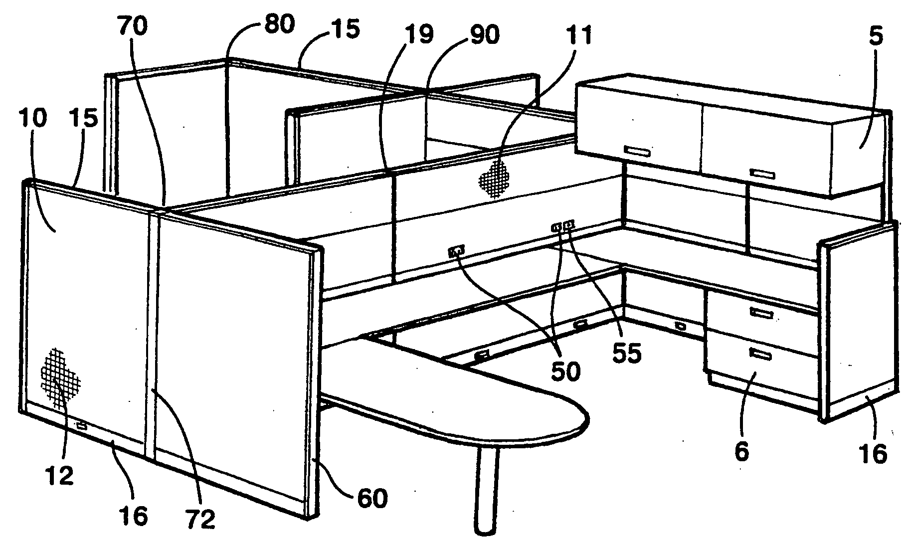 Knock-down portable partition system