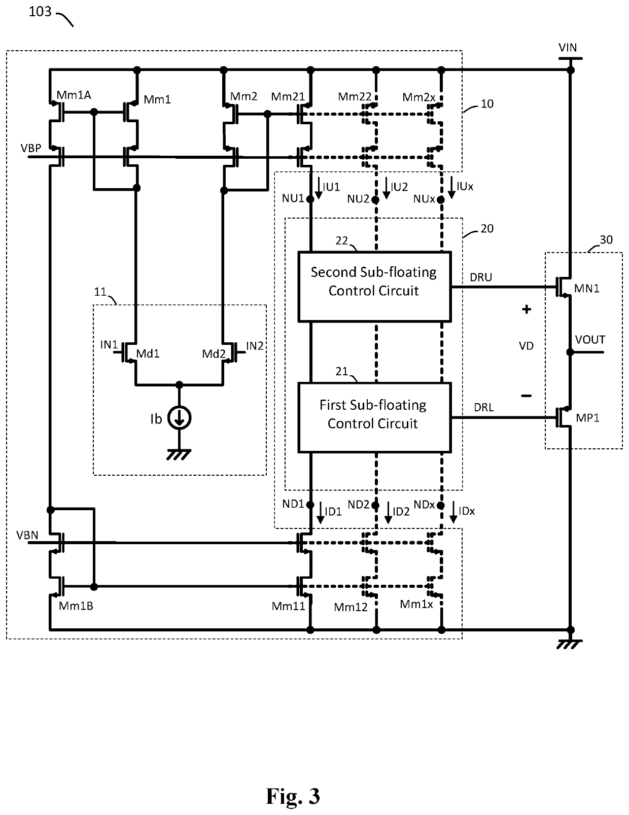 Multi-stage amplifier circuit