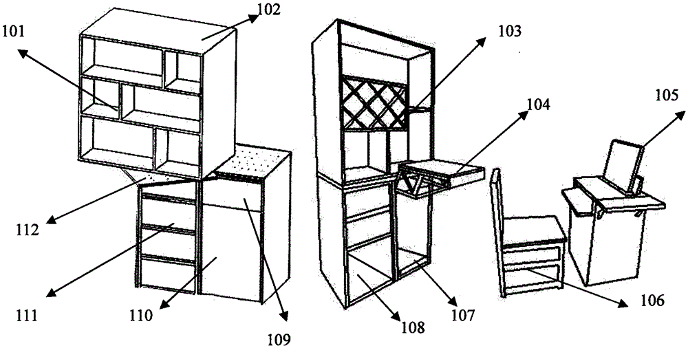 Wheel-type conversion cabinet