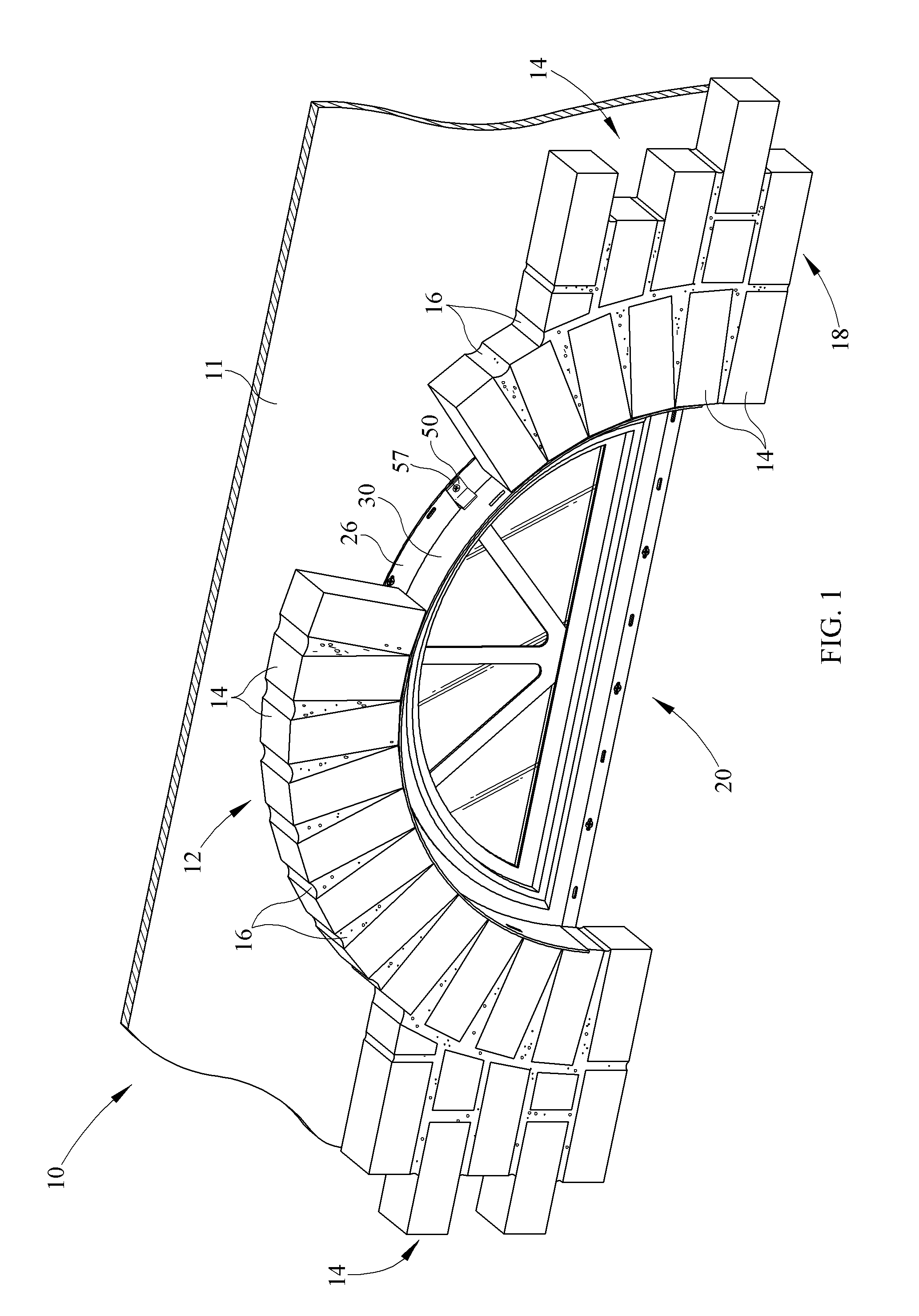 Removable arch form assembly and method of installing