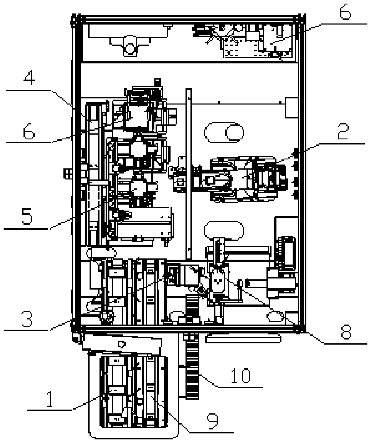 Laser automatic testing device for spirit level test