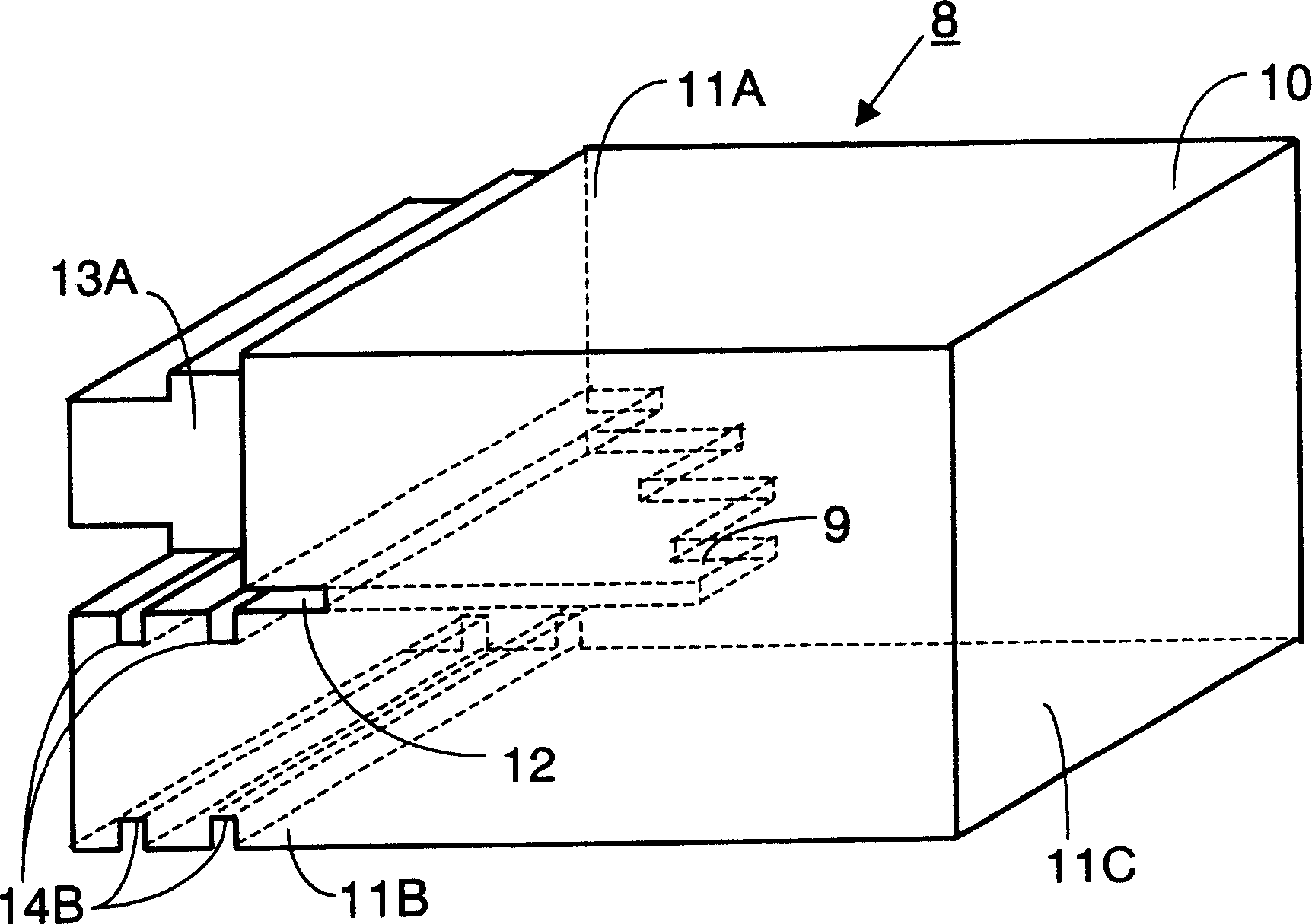 Frequency-separator waveguide module with double circular polarization