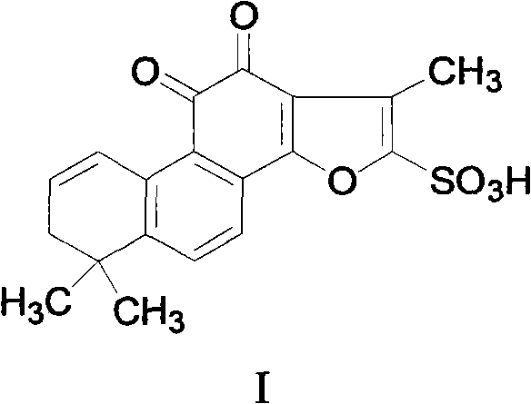 Dehydro-tanshinone IIA sulfoacid and application thereof