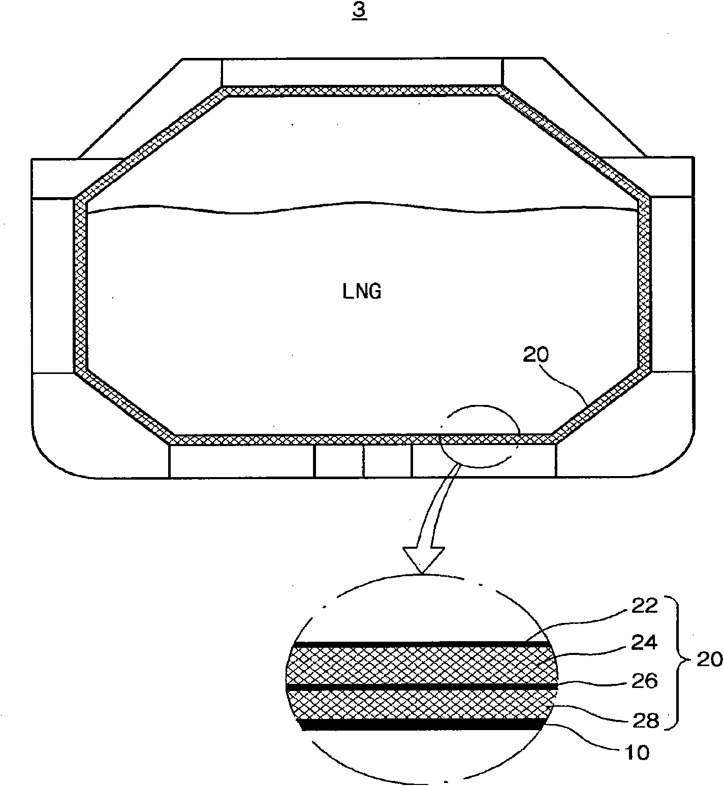 Anti-sloshing structure for lng cargo tank