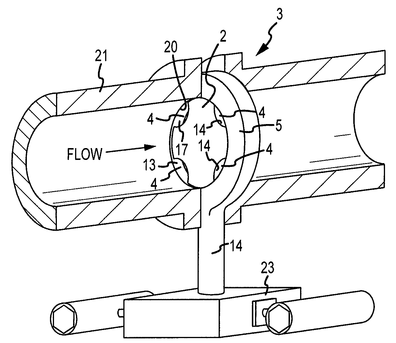 Conditioning Orifice Plate With Pipe Wall Passages