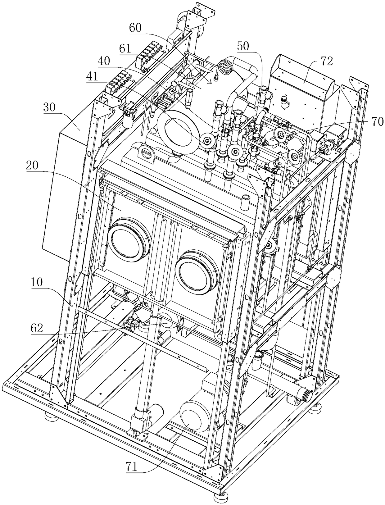 Negative pressure cleaning machine and method for cleaning and disinfecting thereof