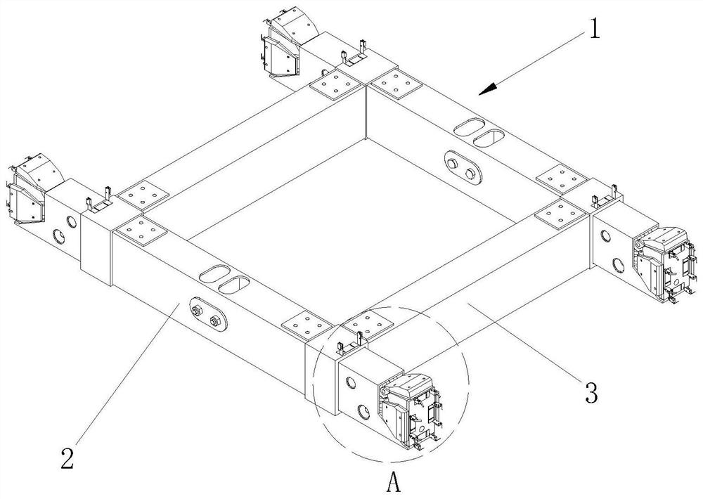 Automatic hoistway climbing device and working method thereof