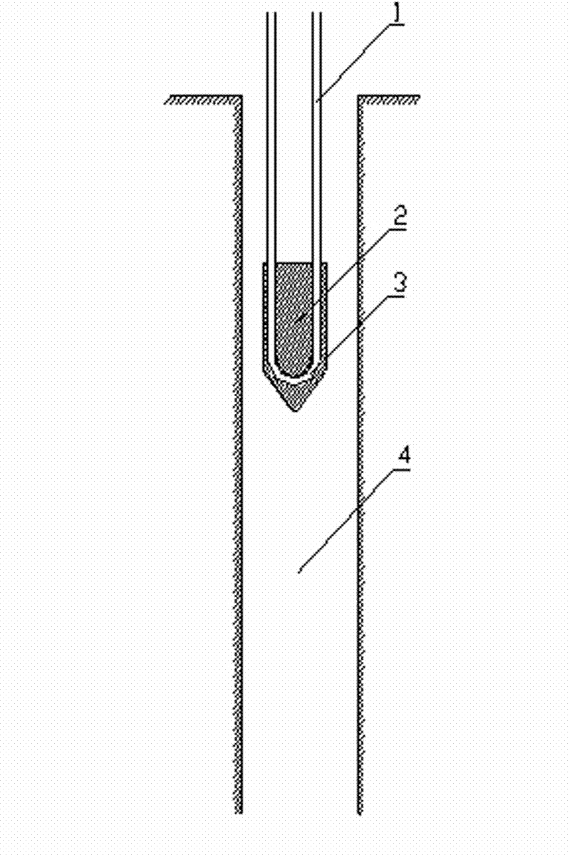Pipe placing device for ground source heat pump buried pipe