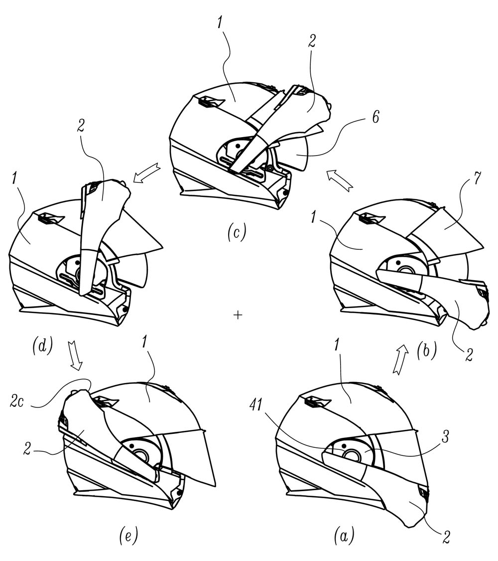 Variable jaw structure protecting helmet