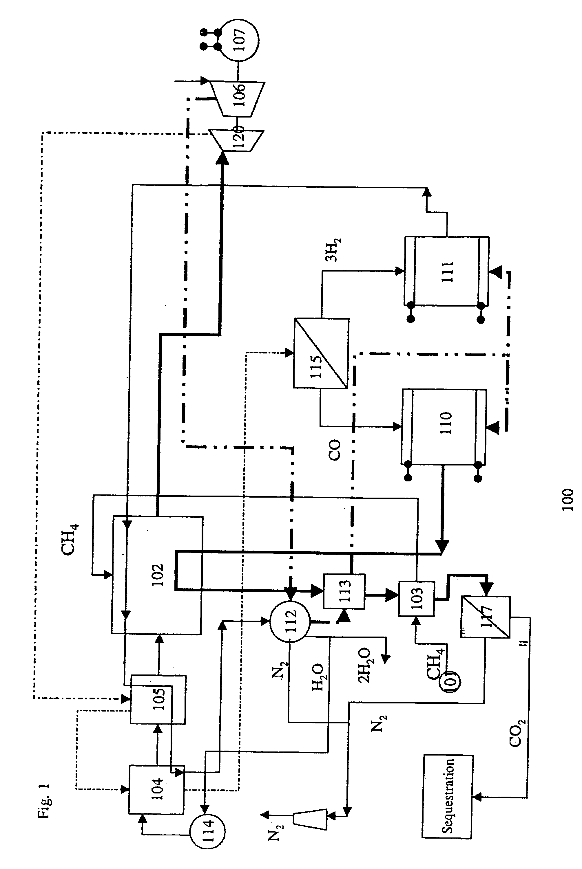 Fossil fuel combined cycle power generation method