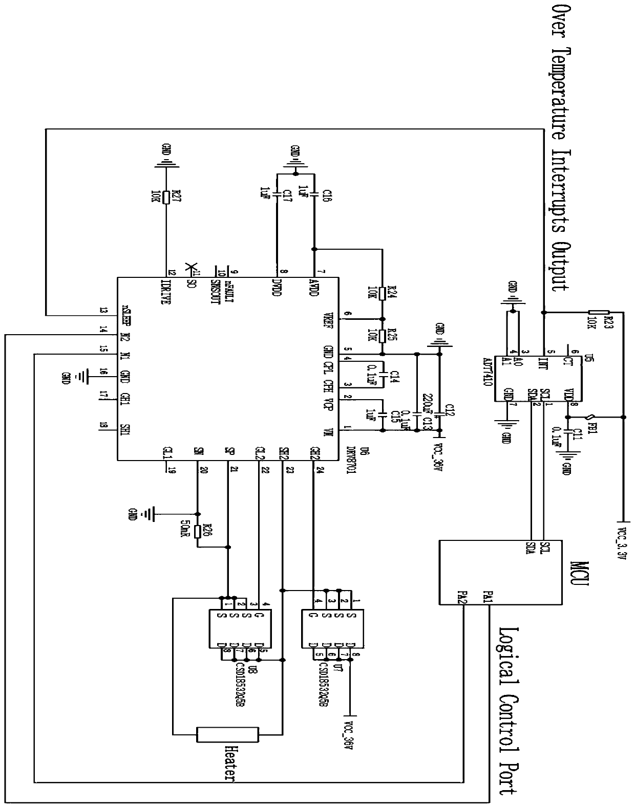 Over-temperature protection device of program-controlled temperature control system