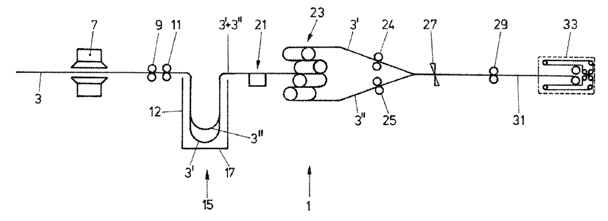 Device for cutting paper webs