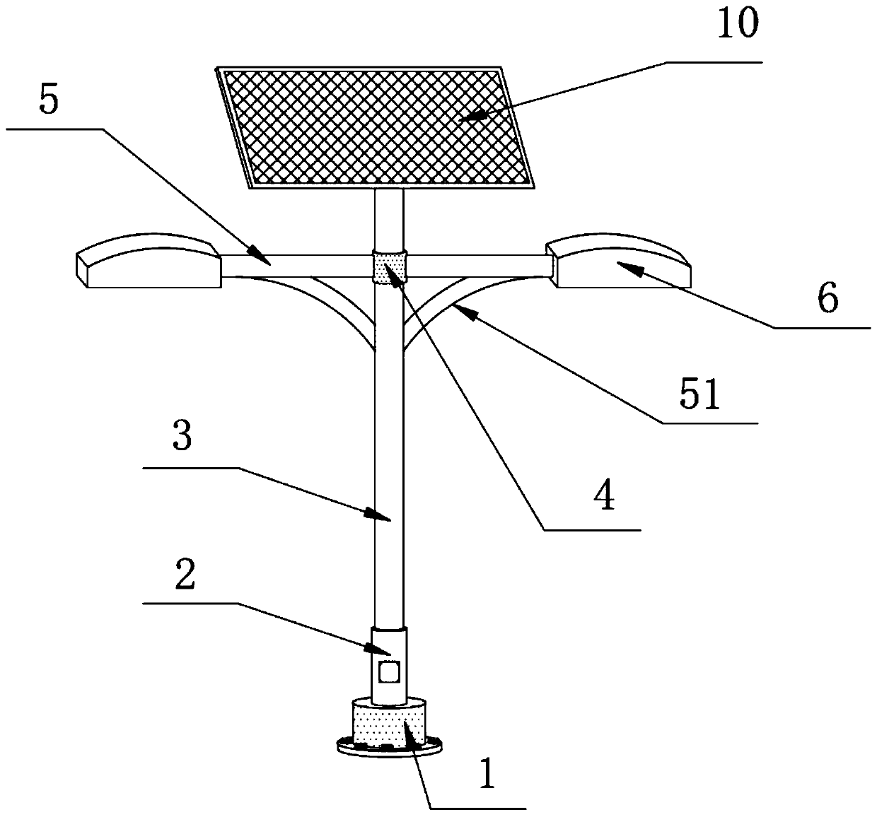 LED street lamp with adjustable illuminating brightness